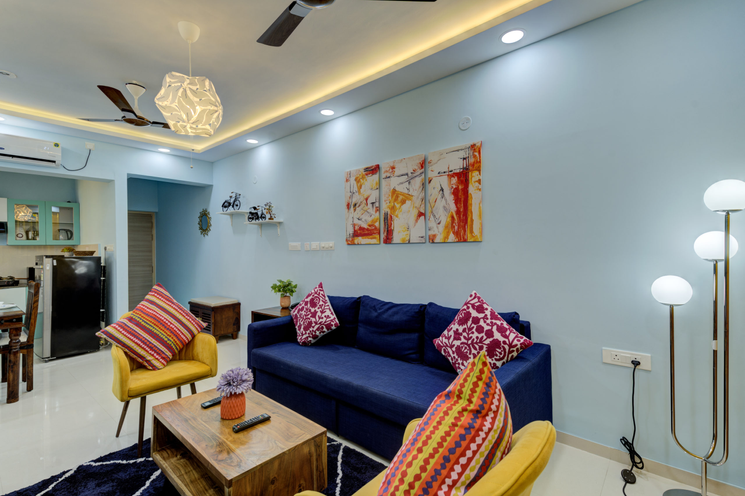 Living Room - Service Apartment in Goa