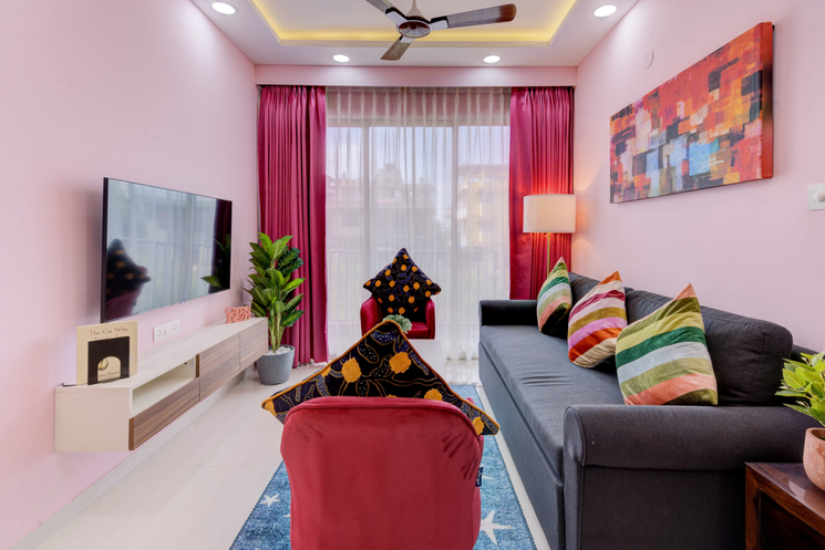 Living Room - Luxury Service Apartments in Goa